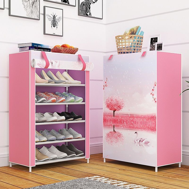 Cloth Shoe Cabinet Student Dormitory Bedroom Storage Shoe Rack Door Multi-layer Assembly Simple