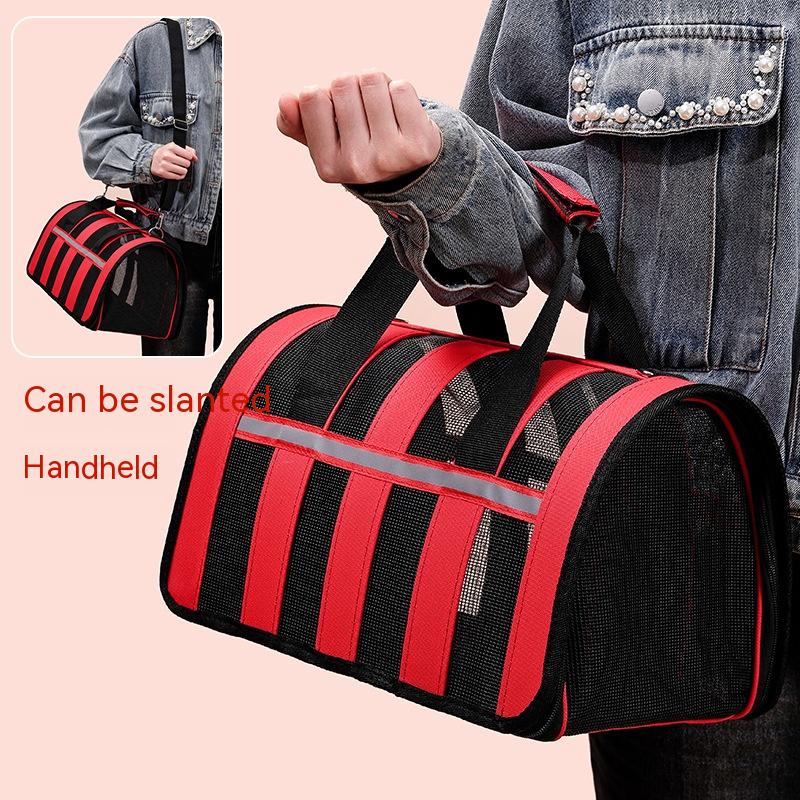 Breathable Cat Out Crossbody Portable Foldable Handbag