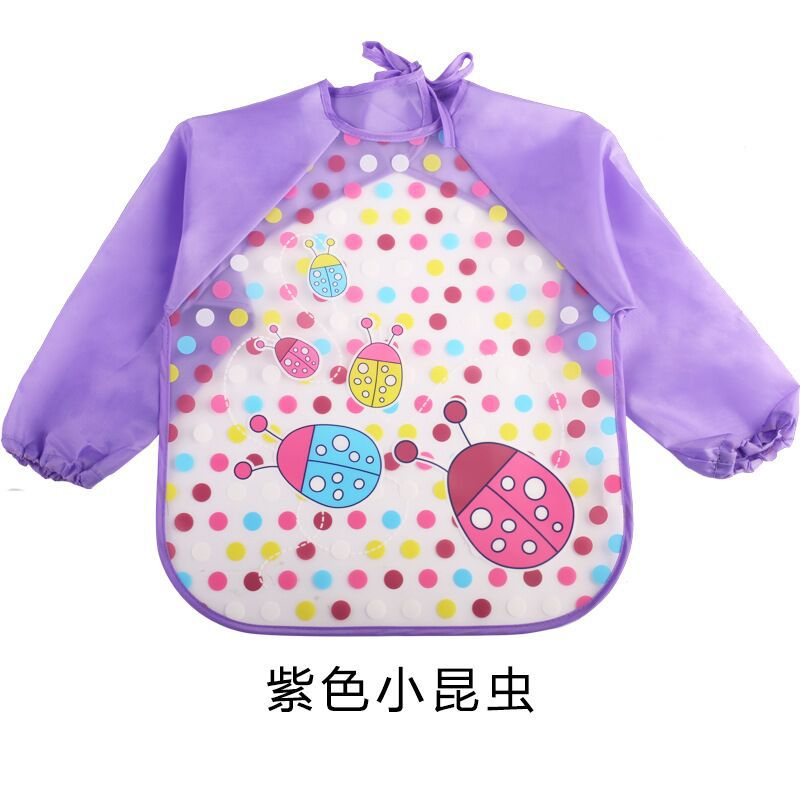 Children's Gown Long Sleeve Kids Waterproof Meal Baby Apron Painting Clothes Bib Protective Clothing