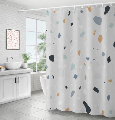 Bathroom Ins Morandi Terrazzo Shower Curtain