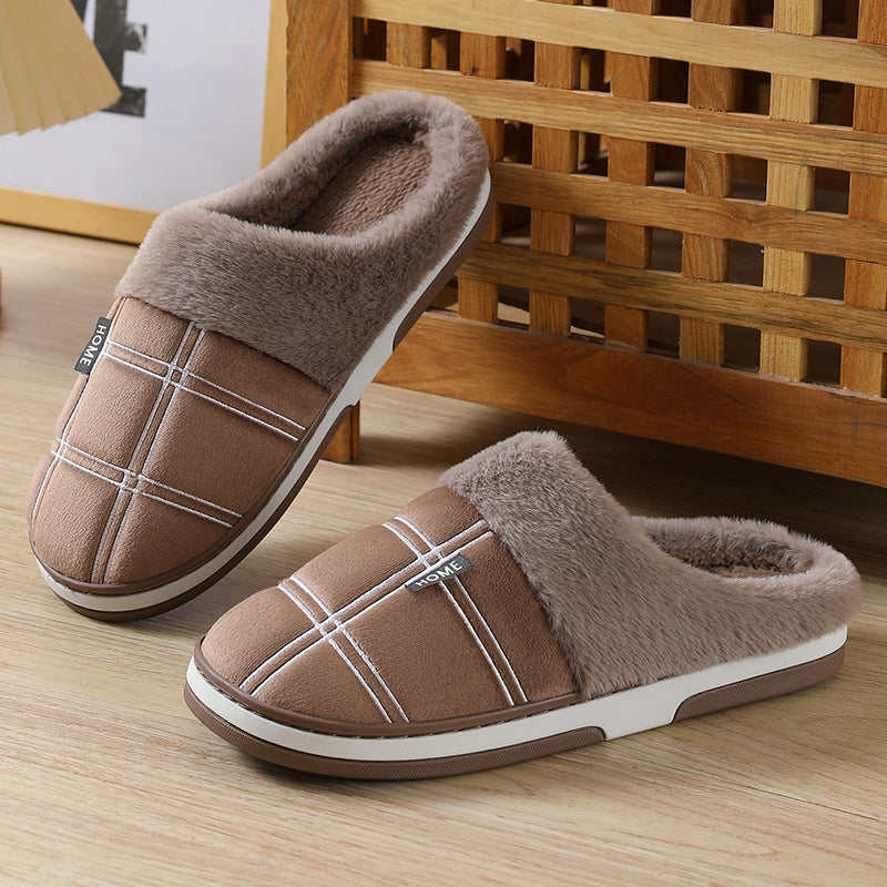 Winter Warm Slugged Bottom Plush Slippers