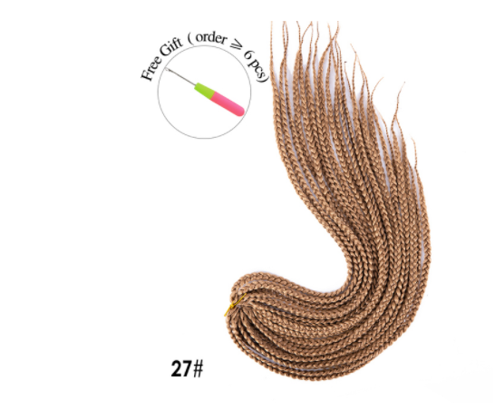 Synthetic Wig Dirty Braid 16-inch Lengthened Small Three-strand Braid