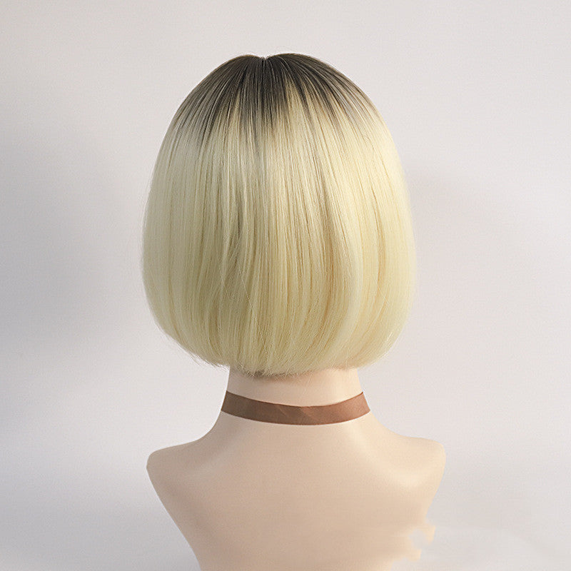 Women's Wigs With Medium Split Short Bob Gradient