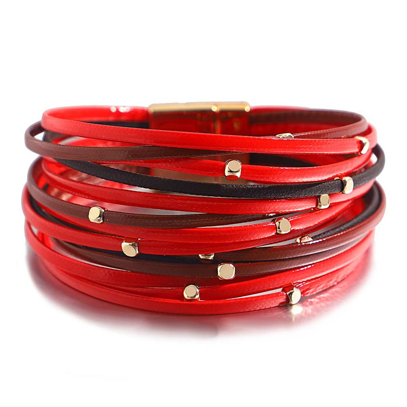 Vintage Beads Soft Leather Bracelet For Women