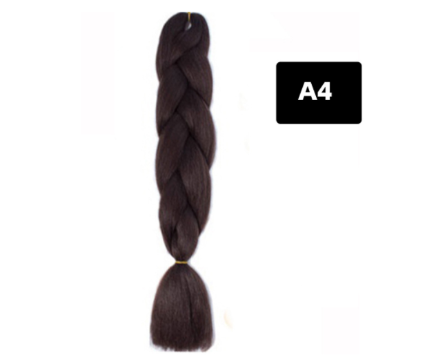 Color Big Braid African Chemical Fiber High Temperature Silk Wig Gradient