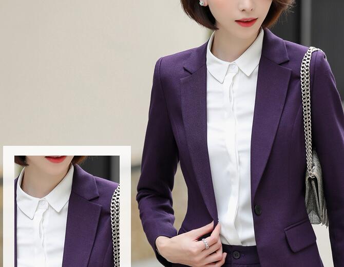 Fashion Women's Solid Color Casual Temperament Professional Suit