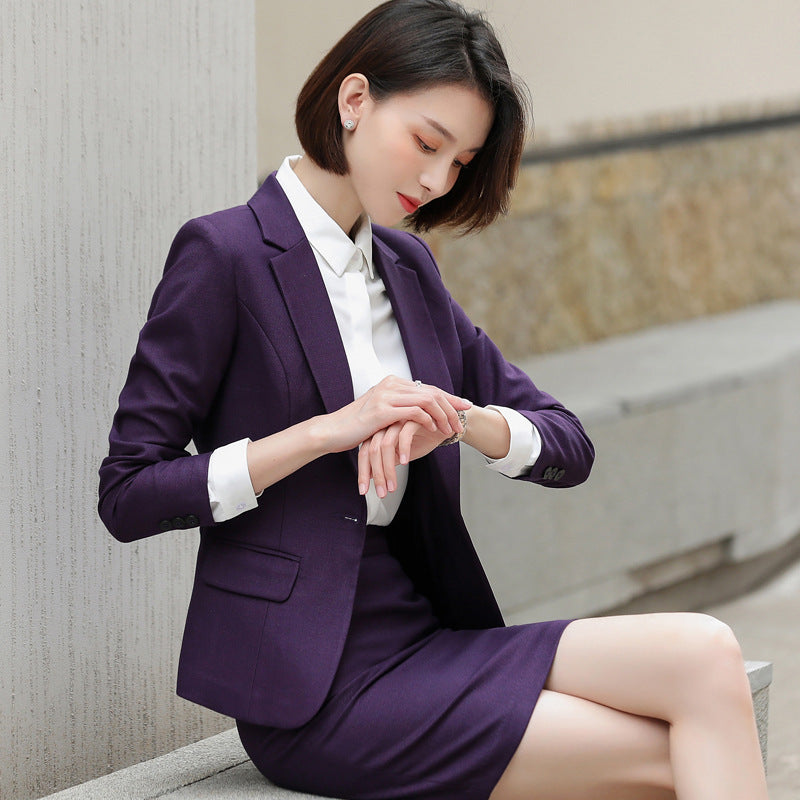 Fashion Women's Solid Color Casual Temperament Professional Suit