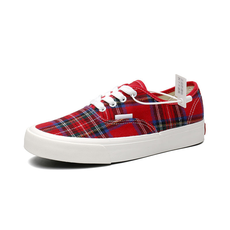 Plaid Low Top Canvas Casual Shoes