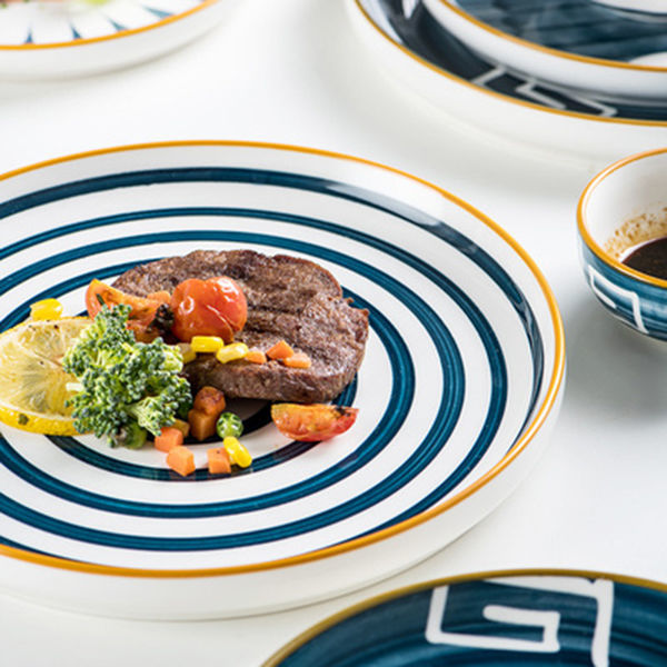 Four Home Steak Western Dinner Plates