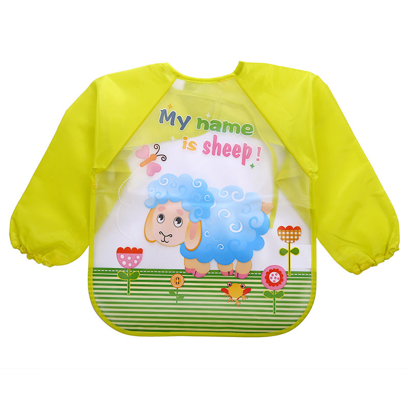 Children's Gown Long Sleeve Kids Waterproof Meal Baby Apron Painting Clothes Bib Protective Clothing