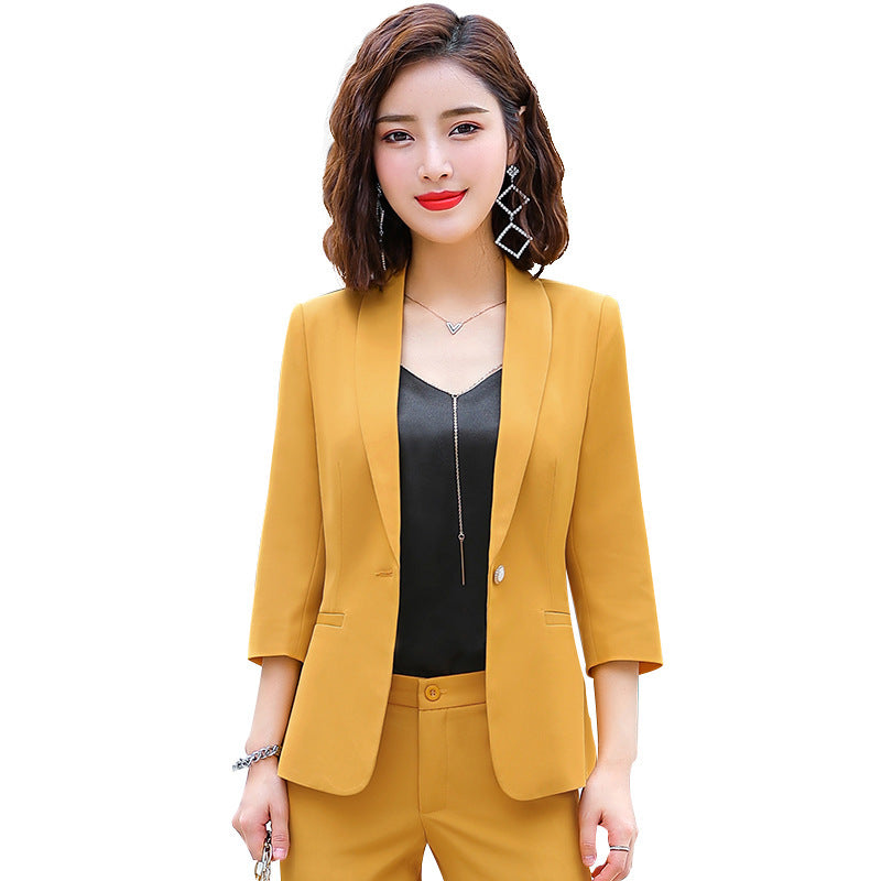 Small Suit Korean Style Suit Female Blouse With Sleeves Casual Professional Suit