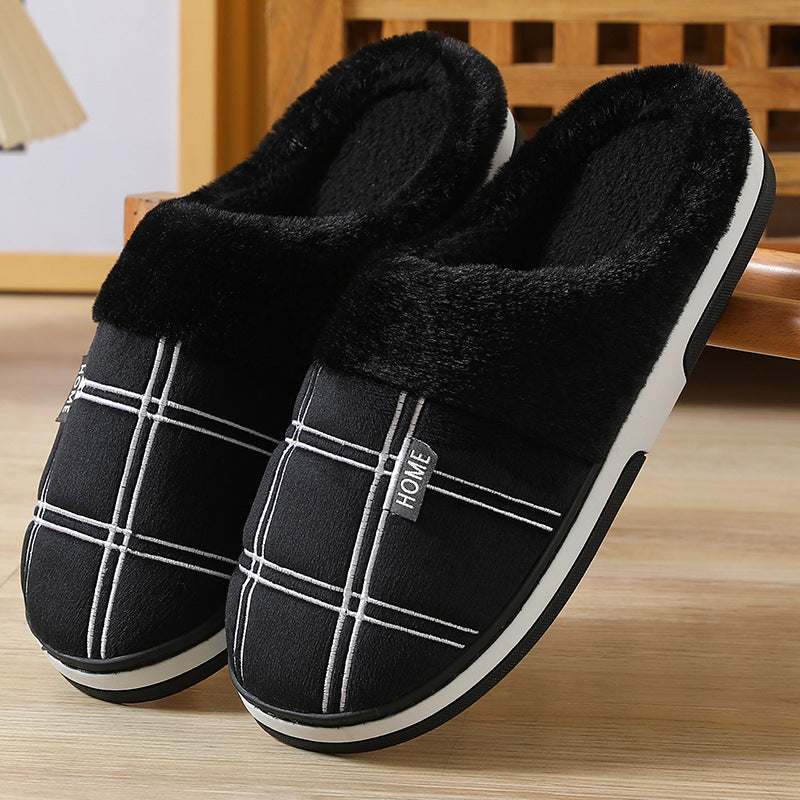 Winter Warm Slugged Bottom Plush Slippers