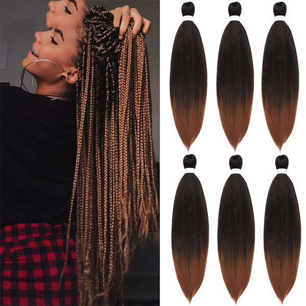 High Temperature Silk Braids African Wig Braids Color Gradient