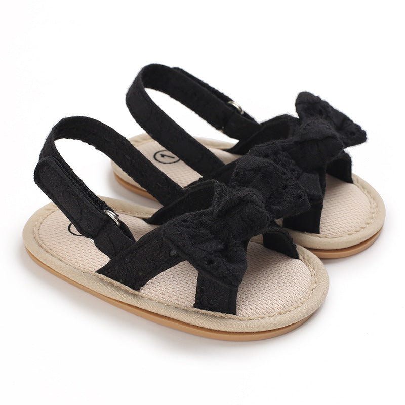 Baby's Shoes 0-1 Years Old Rubber Bottom Bow Sandals