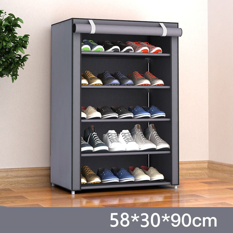 Cloth Shoe Cabinet Student Dormitory Bedroom Storage Shoe Rack Door Multi-layer Assembly Simple