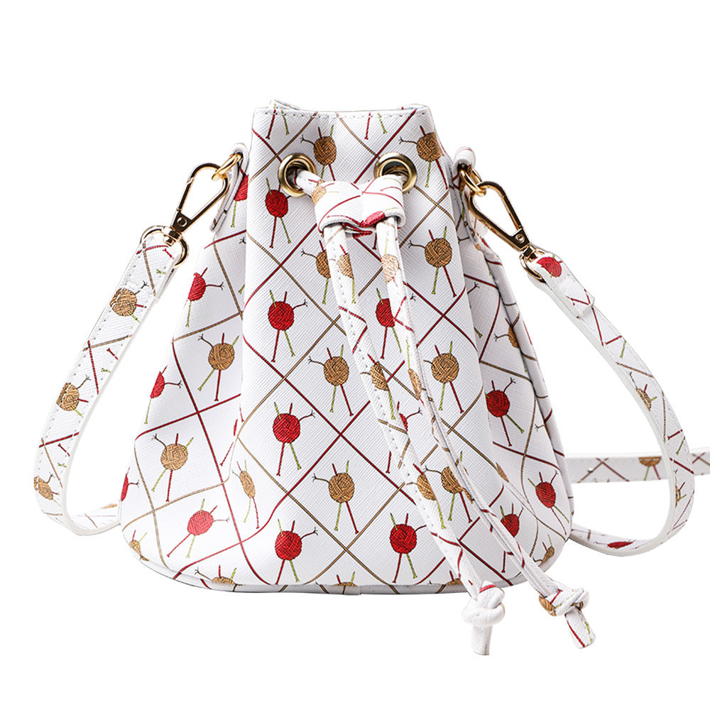 Portable Printed Adjustable Wool Storage Crossbody Bag