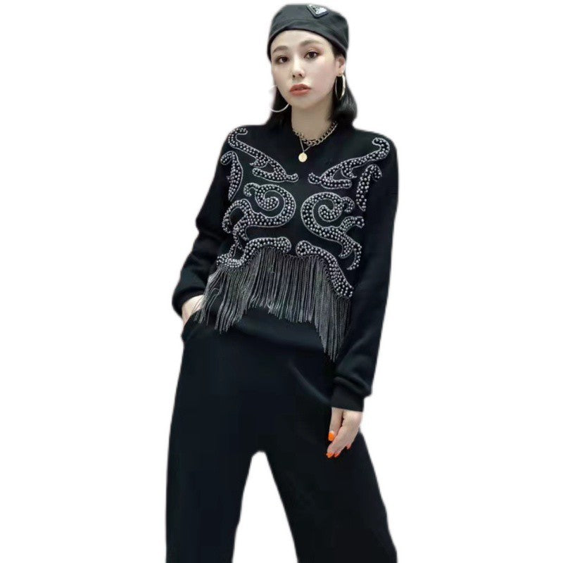 Heavy Industry Knitted Sweater Trousers Suit