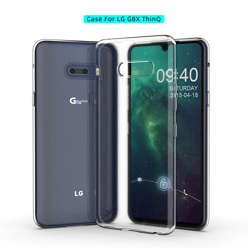 For LG G9 G8 G8S G8X G7 ThinQ Soft Phone TPU Case Transparent Silicone Case for LG Stylo 6 K62 ShockProof Clear Protective Cover