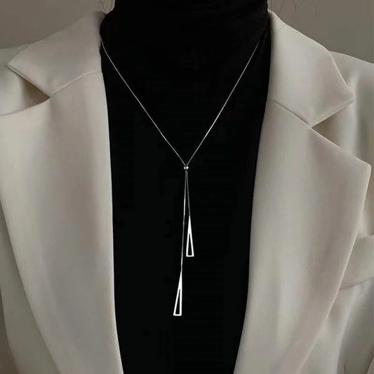 2023 Popular Geometric Sweater Box Chain Female Long Necklace for Women Adjustable Fine Jewelry Wedding Party Birthday Gifts